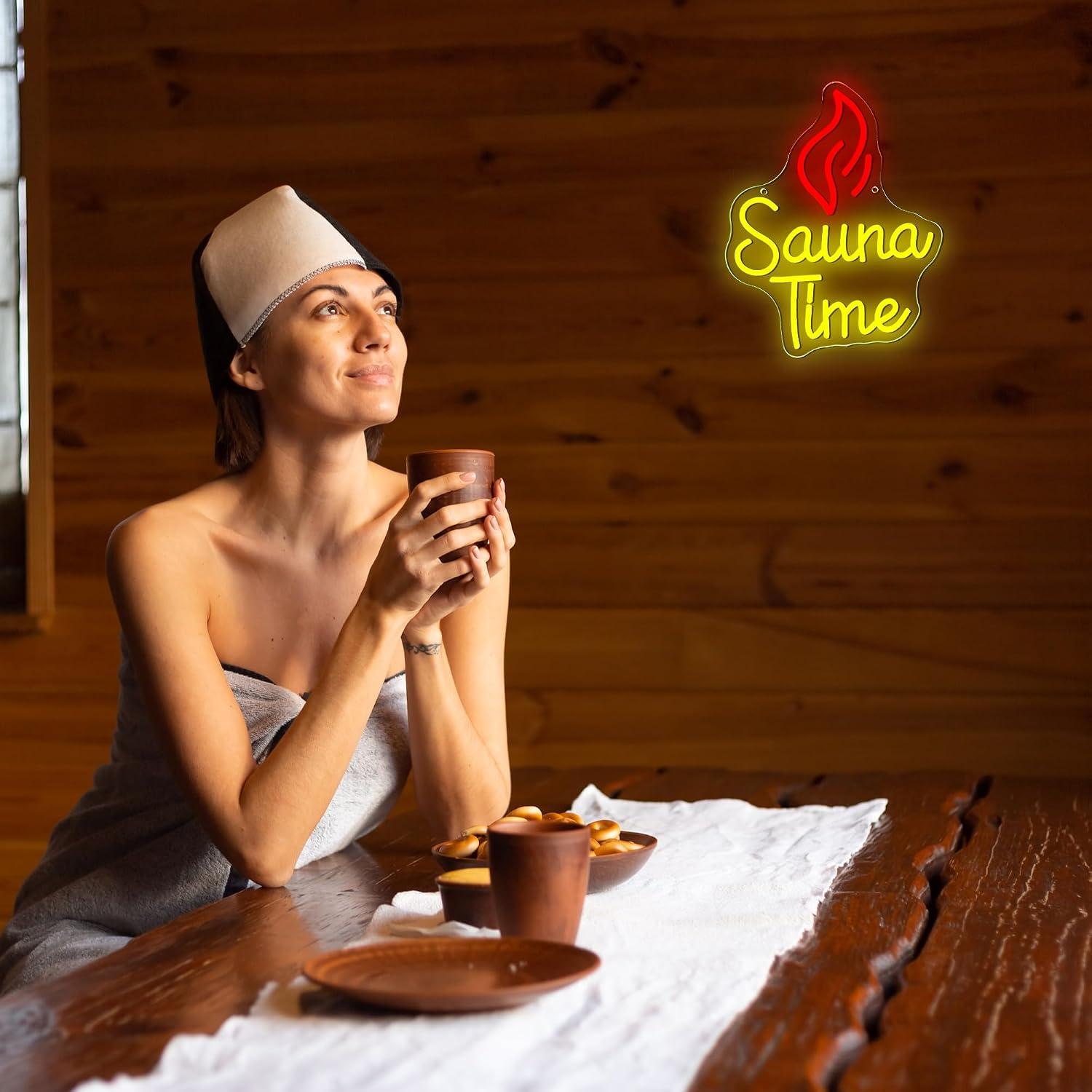 Sauna Time Neonreclame USB LED - Spa Wellness Gym recensie en prijs