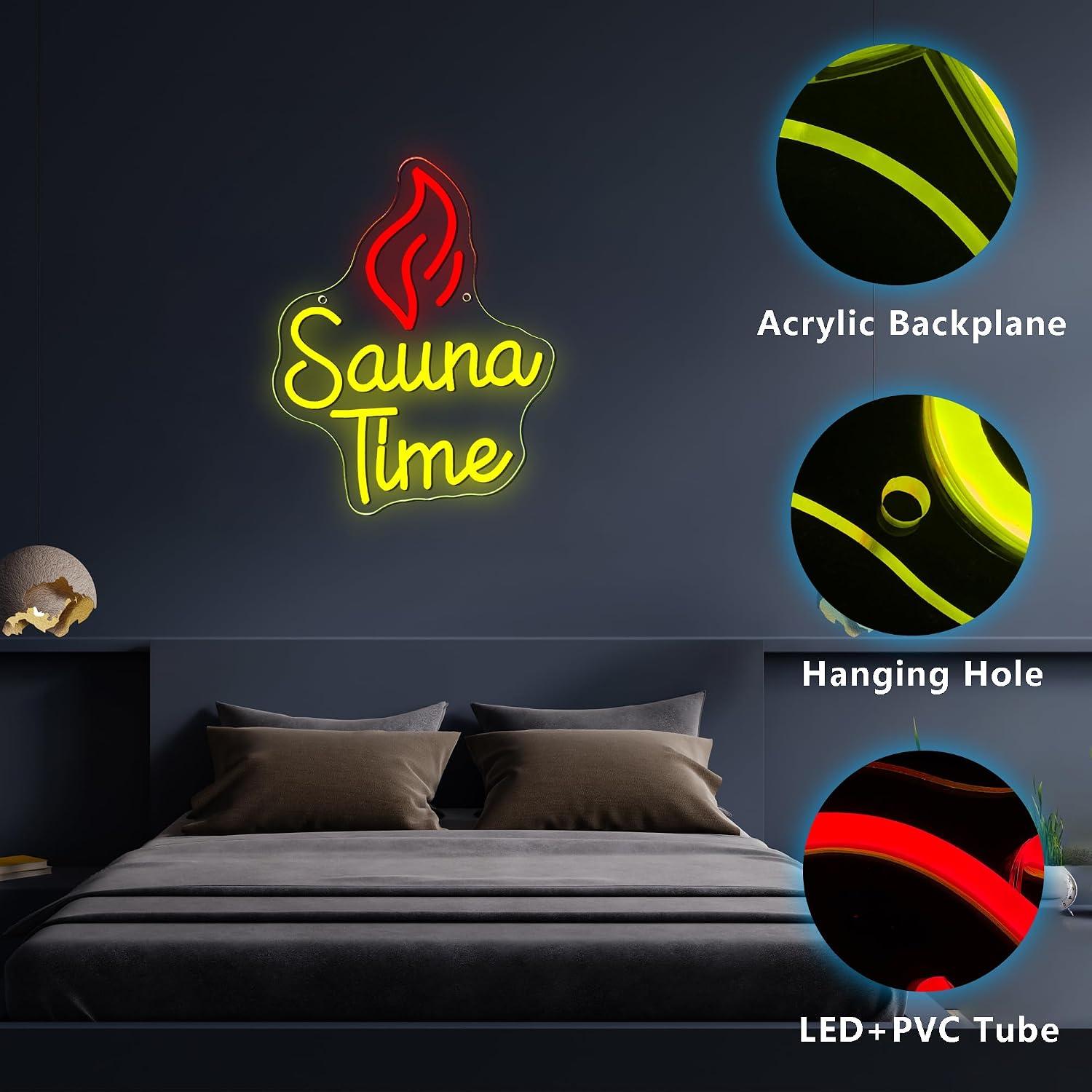 Sauna Time Neonreclame USB LED - Spa Wellness Gym recensie en prijs