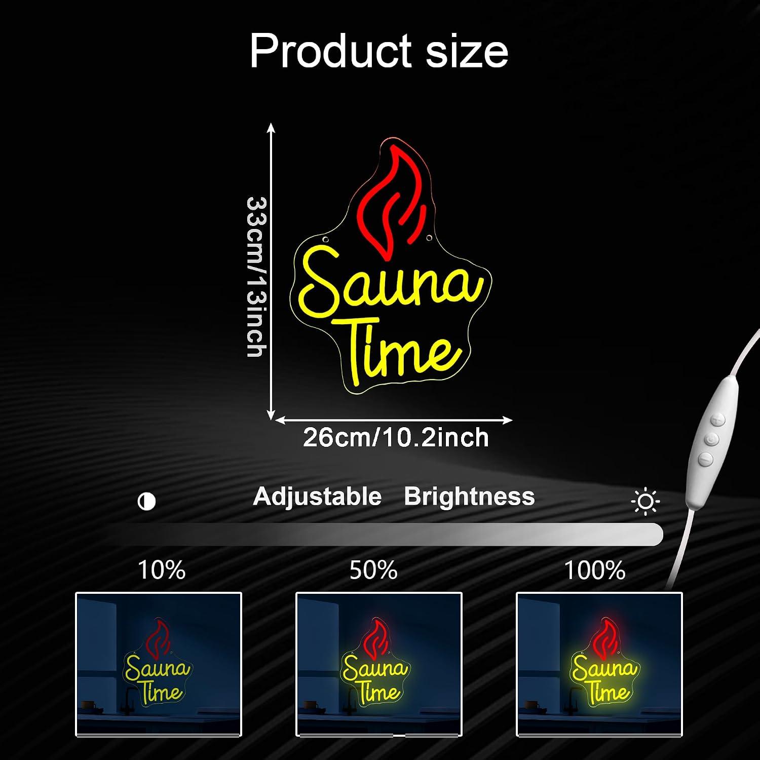Sauna Time Neonreclame USB LED - Spa Wellness Gym recensie en prijs